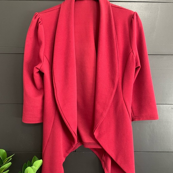 Jackets & Blazers - Women’s dressy or casual blazer/cardigan. Maroon/burgundy. Size L. EUC